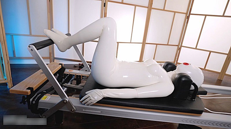 PolyFetish Studio - White Latex Doll Gets Her Physical Workout Session With Orgasm (2023)